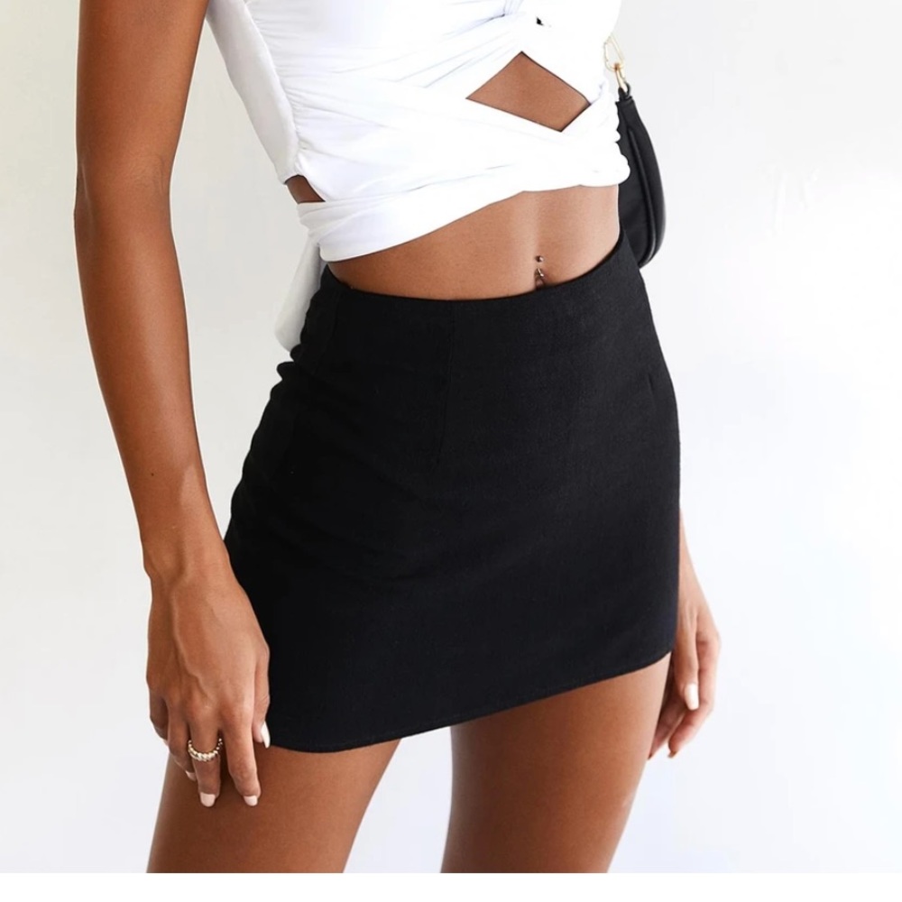 Princess Polly Selby Mini Skirt Black